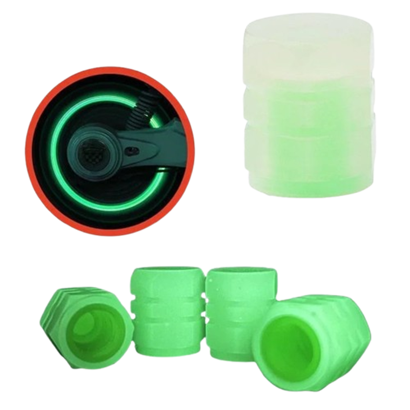 Universal Fluorescent Tire Valve Caps (4 PCS/Set)