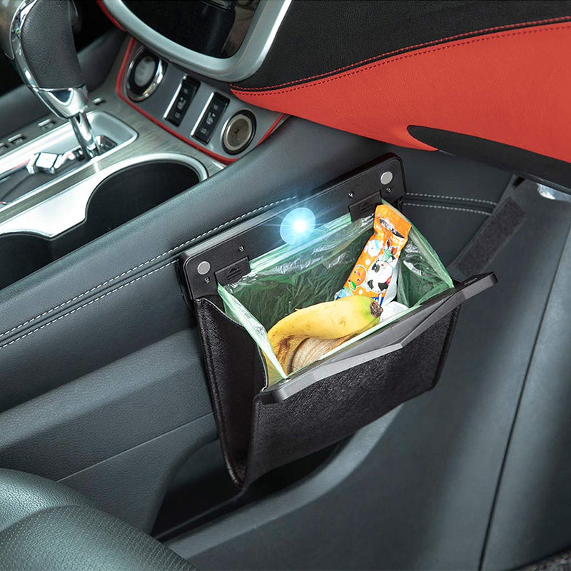 LED Car Leather Trash Can