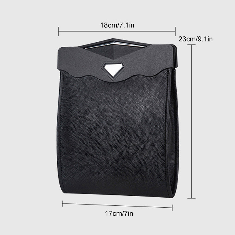 LED Car Leather Trash Can