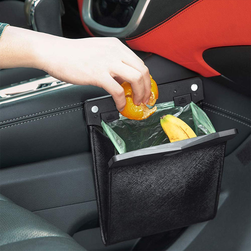 LED Car Leather Trash Can